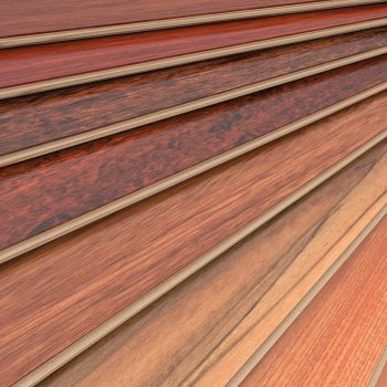 Wood selection 3D rendering of parquet strips in different types of woods